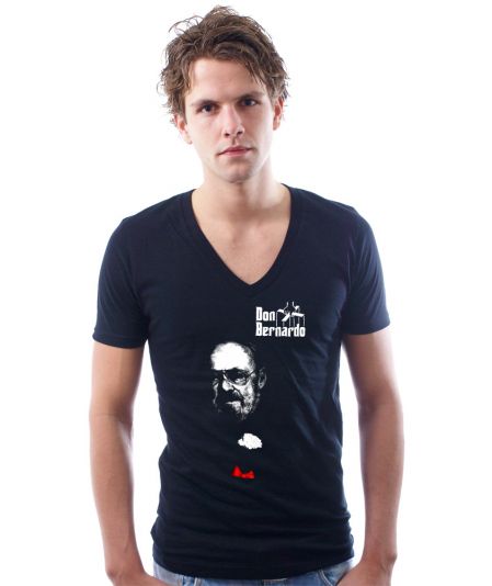 Koninginnedag shirt 37: Don Bernardo voor mannen in het zwart met v hals