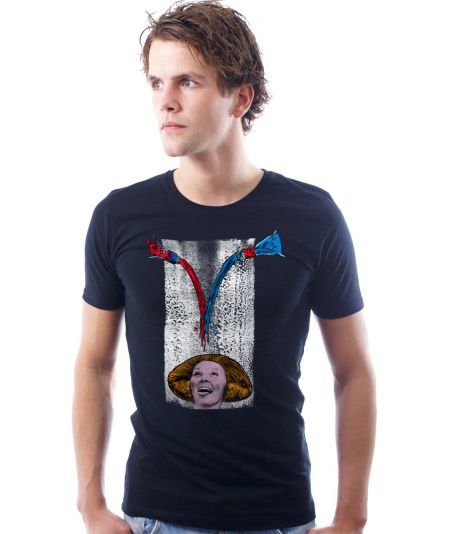 Koninginnedag shirt 49: Beatrix - Mix it voor mannen in het zwart met ronde hals