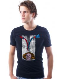 Koninginnedag shirt 49: Beatrix - Mix it voor mannen in het zwart met ronde hals
