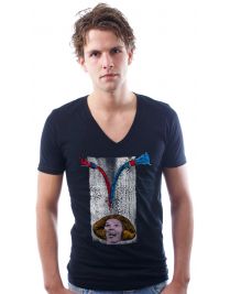 Koninginnedag shirt 54: Beatrix - Mix it voor mannen in het zwart met v hals