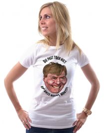 Koninginnedag shirt 69: Alexander - Past niet voor vrouwen in het wit met ronde hals